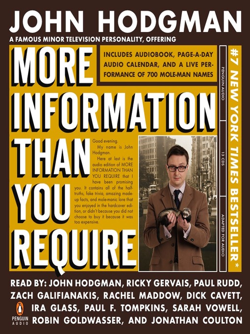 Title details for More Information Than You Require by John Hodgman - Wait list